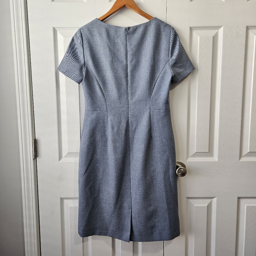 Preston & York Light Blue Short Sleeve Midi Sheath Dress - Picture 8 of 8
